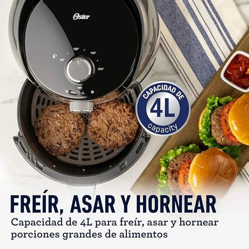 Freidora de Aire Manual de 4 Litros con Recubrimiento DiamondForce Color Negro