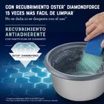 Arrocera de 10 Tazas 1.8 Litros con Recubrimiento Antiadherente DiamondForce Color Negro