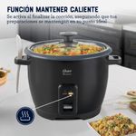 Arrocera de 10 Tazas 1.8 Litros con Recubrimiento Antiadherente DiamondForce Color Negro