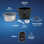 Arrocera de 10 Tazas 1.8 Litros con Recubrimiento Antiadherente DiamondForce Color Negro