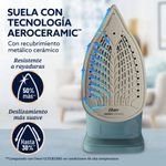 Plancha de Vapor AeroGlide S7200 con Suela Aeroceramic Color Verde Claro