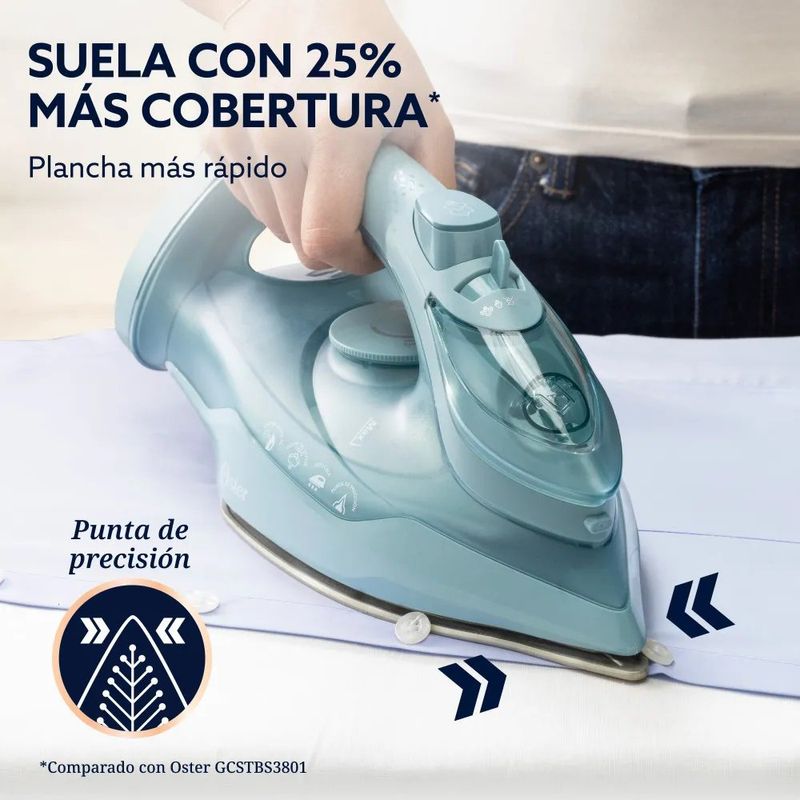Plancha de Vapor AeroGlide S7200 con Suela Aeroceramic Color Verde Claro