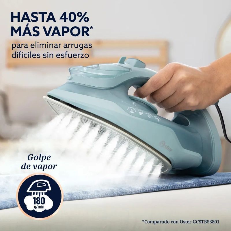 Plancha de Vapor AeroGlide S7200 con Suela Aeroceramic Color Verde Claro