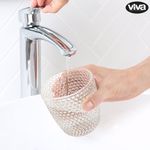 Set de 2 Piezas para Baño con Dispensador de Jabón y Vaso Porta Cepillos Colores Surtidos