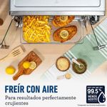 Horno Eléctrico XL con Puertas Estilo Francés, Freidora de Aire y Recubrimiento Antiadherente 42 Litros