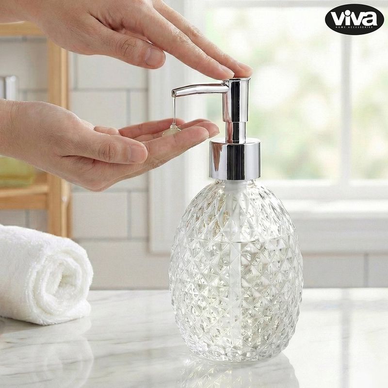 Set de 2 Piezas para Baño con Dispensador de Jabón y Vaso Porta Cepillos Colores Surtidos