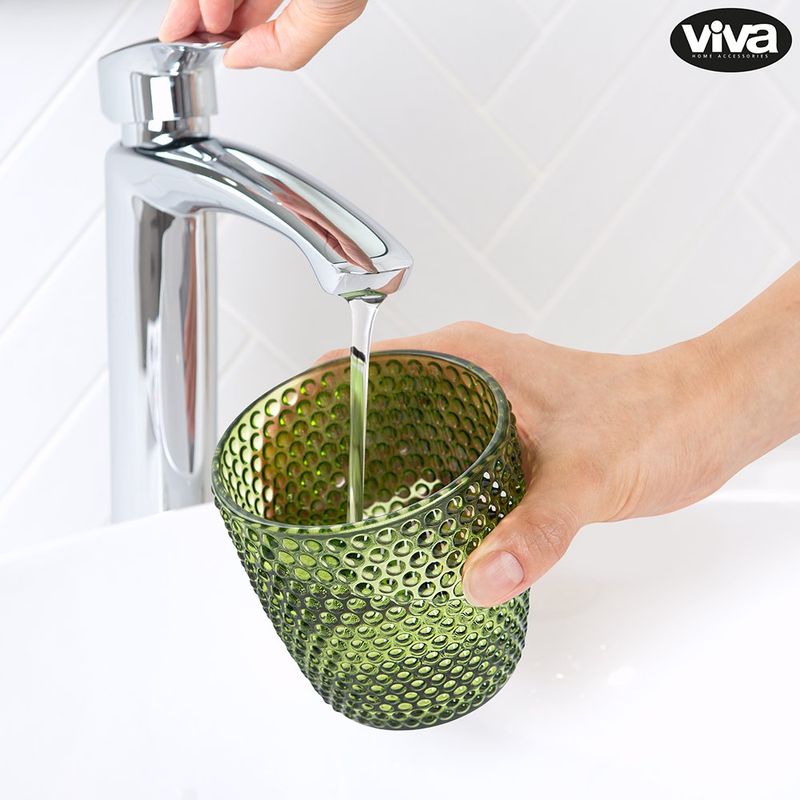 Set de 2 Piezas para Baño con Dispensador de Jabón y Vaso Porta Cepillos Colores Surtidos