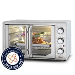 Horno Eléctrico XL con Puertas Estilo Francés, Freidora de Aire y Recubrimiento Antiadherente 42 Litros