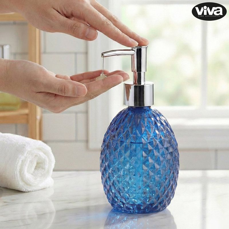 Set de 2 Piezas para Baño con Dispensador de Jabón y Vaso Porta Cepillos Colores Surtidos