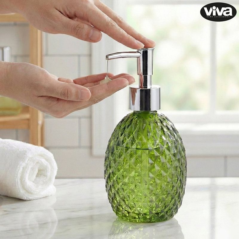 Set de 2 Piezas para Baño con Dispensador de Jabón y Vaso Porta Cepillos Colores Surtidos