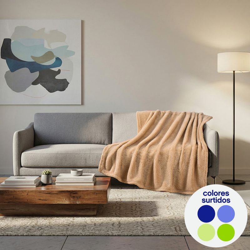 Throw Suave de 127 x 152 cm para Sillón o Cama Colores Surtidos