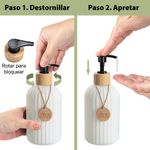 Dispensador de Jabón Líquido de Cerámica Diseño Decorativo Acanalado Presentación Surtida