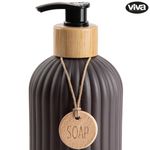 Dispensador de Jabón Líquido de Cerámica Diseño Decorativo Acanalado Presentación Surtida