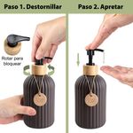 Dispensador de Jabón Líquido de Cerámica Diseño Decorativo Acanalado Presentación Surtida