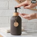Dispensador de Jabón Líquido de Cerámica Diseño Decorativo Acanalado Presentación Surtida