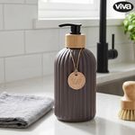 Dispensador de Jabón Líquido de Cerámica Diseño Decorativo Acanalado Presentación Surtida
