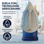 Plancha de Vapor AeroGlide S7200 con Suela Aeroceramic Color Azul