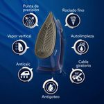 Plancha de Vapor AeroGlide S7200 con Suela Aeroceramic Color Azul
