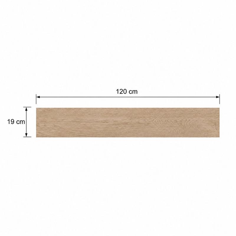 Piso Cerámico Rieti Color Café Mate Rectificado de 19 x 120 cm en Caja de 2.28 m²