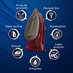 Plancha de Vapor AeroGlide S7200 con Suela Aeroceramic Color Rojo Oscuro