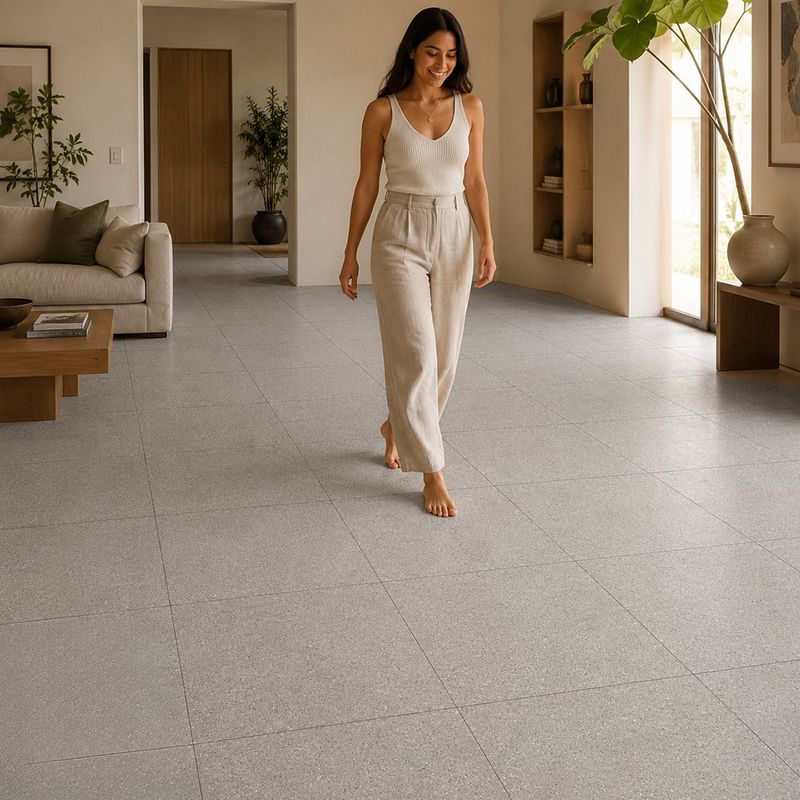 Piso Cerámico Pompeia Acabado Mate Color Gris de 44 x 44 cm en Caja de 2.51 m²