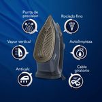 Plancha de Vapor AeroGlide S7200 con Suela Aeroceramic Color Negro