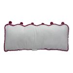 Cojín Decorativo Tren de Jengibre Navideño Blanco y Rojo 20 x 50 cm