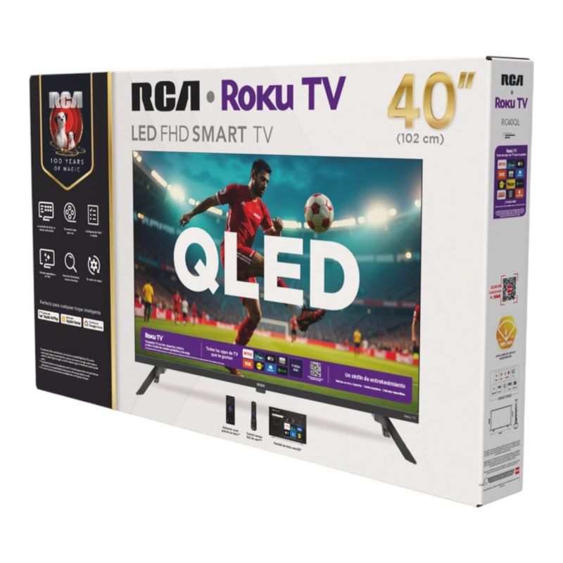 Smart TV de 40" QLED Full HD con Roku TV