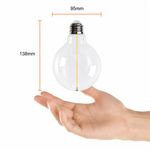Foco LED Globo G95 Filamento Magnético Transparente Luz Cálida 2.5W E27