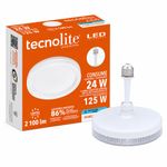 Plafón de Techo LED Blanco Luz de Día Base E27 24W 2100 lm 230 mm