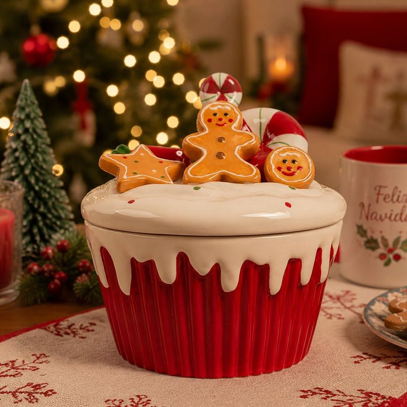 Galletero Navideño Galletas de Jengibre con Tapa