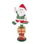 Figura Decorativa Navideña de Santa Claus con Regalos 60 cm