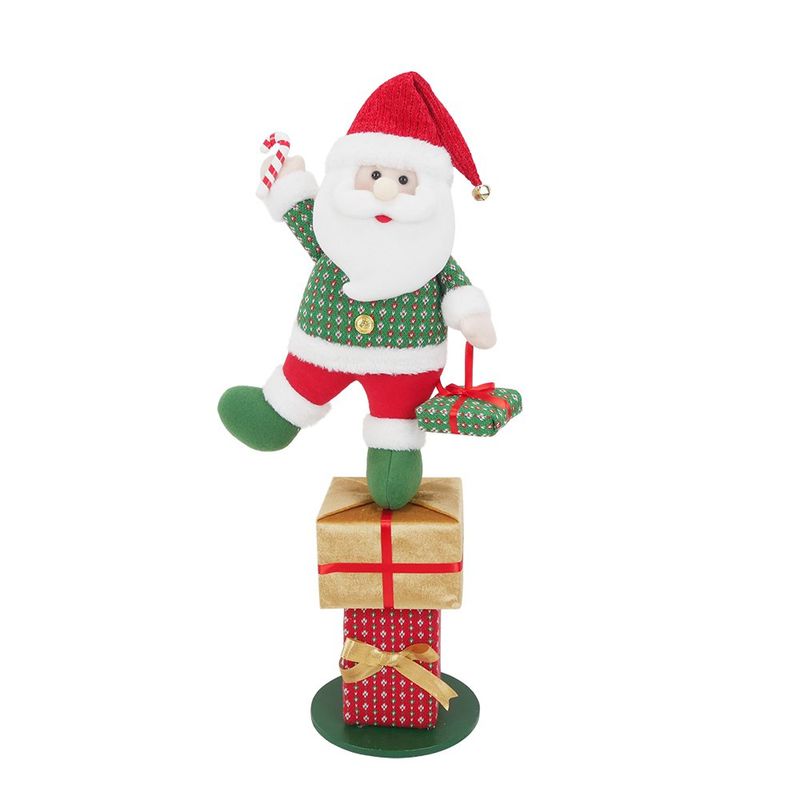 Figura Decorativa Navideña de Santa Claus con Regalos 60 cm
