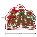 Cojín Navideño Familia Galletas de Jengibre 33 x 40 cm