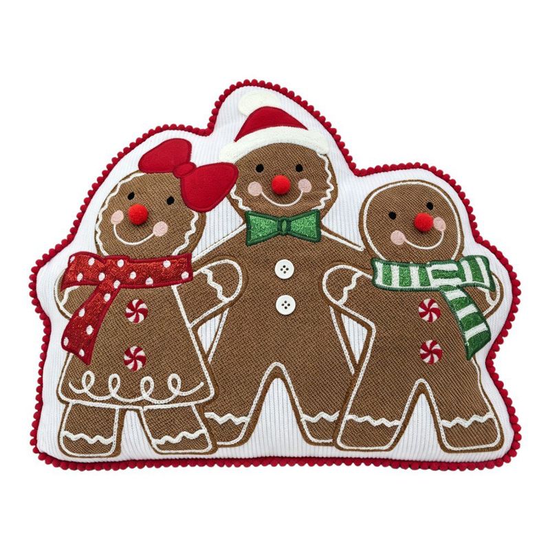 Cojín Navideño Familia Galletas de Jengibre 33 x 40 cm
