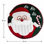 Cojín Decorativo Santa Claus Ho Ho Ho Verde y Rojo 35 x 35 cm