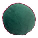 Cojín Decorativo Santa Claus Ho Ho Ho Verde y Rojo 35 x 35 cm