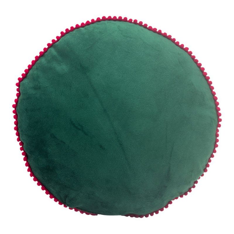 Cojín Decorativo Santa Claus Ho Ho Ho Verde y Rojo 35 x 35 cm