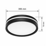 Plafón de Techo LED con Borde Negro Luz CCT Ajustable de 395 mm 40W 3000 K