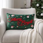 Cojín Decorativo Navideño Merry & Bright Verde 30 x 50 cm