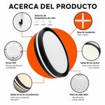Plafón de Techo LED con Borde Negro Luz CCT Ajustable de 395 mm 40W 3000 K