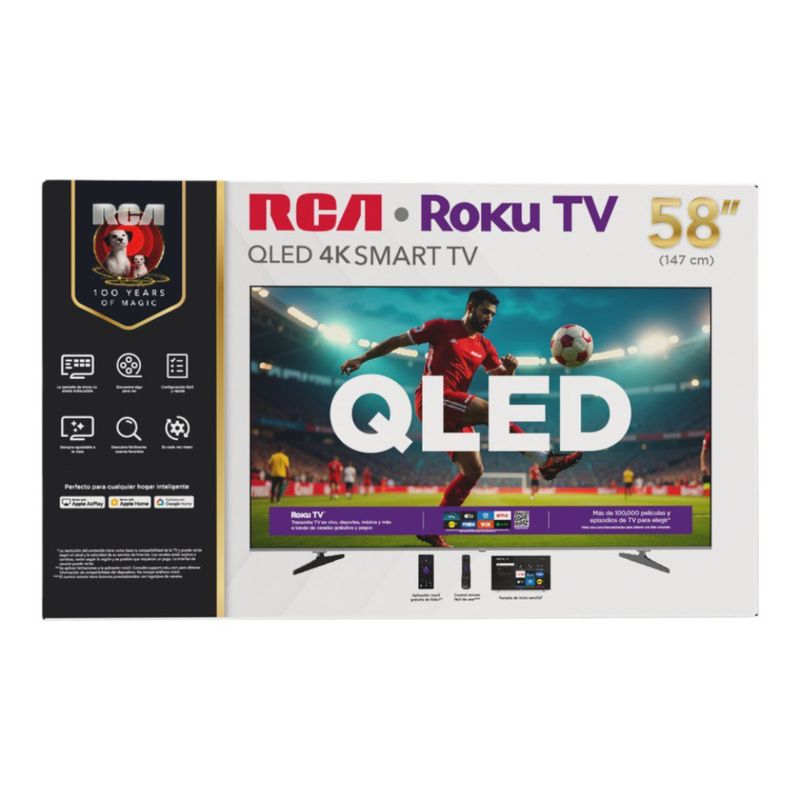 Smart TV de 58" QLED 4K UHD con Roku TV