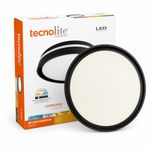 Plafón de Techo LED con Borde Negro Luz CCT Ajustable de 395 mm 40W 3000 K