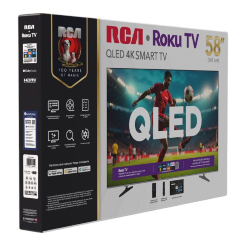 Smart TV de 58" QLED 4K UHD con Roku TV