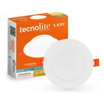 Panel LED Circular Empotrable de 6W con Luz de Día para Techo