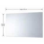 Espejo Rectangular Liso sin Marco 120 x 70 cm para Pared