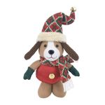 Perrito Decorativo Navideño con Gorro de Pie 20 cm
