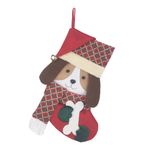 Bota Navideña para Regalos con Perrito 48 cm
