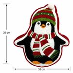 Cojín Decorativo de Pingüino Navideño 35 x 35 cm