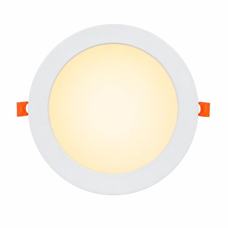Panel LED Circular Empotrable de 18W con Luz Cálida para Techo
